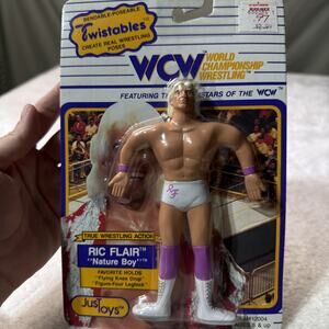 Vtg Ric Flair Nature Boy WCW Wrestling 1990 Twistables Sealed Action Figure New